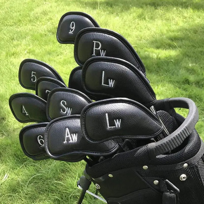 Set Golfschläger Schutzhüllen Leder